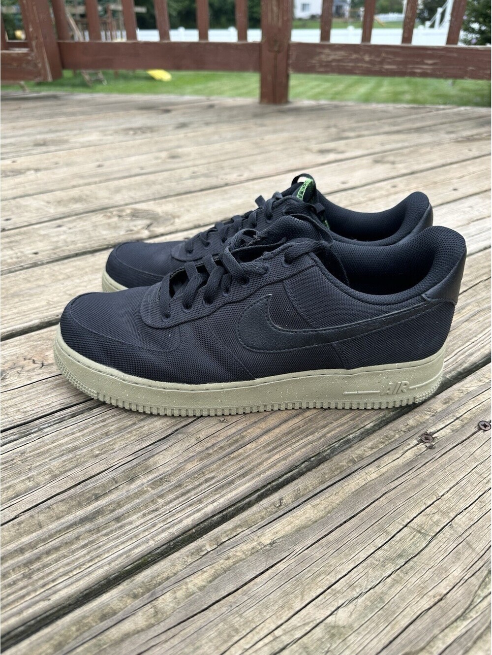 Nike Air Force 1 Low Sustainable Canvas Pack - Black Olive Size 12 FJ4160-001